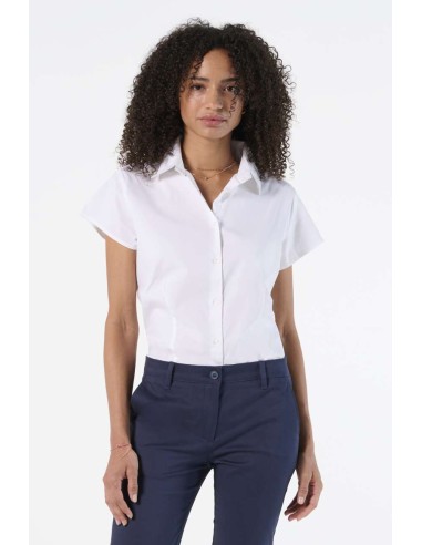 SOL-17020-Womens Stretch-Blouse Excess Short Sleeve